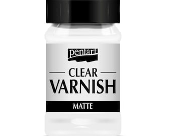 SHIPS WEDNESDAY 10/21 Matte Varnish | Solvent-based Clear Varnish | Pentart | Perfect for Sealing Fineline Crackle Paste