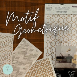 Motif Geometrique | Mini Furniture Transfer, Redesign with Prima, Rub on Transfer, Gold Transfer, MCM transfer, VIP Exclusive Geo