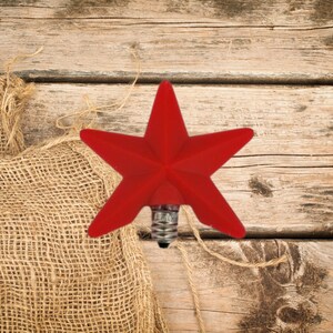 Patriotic Red 3" Star Silicone Night Light Bulb Replaceable | Vickie Jean's