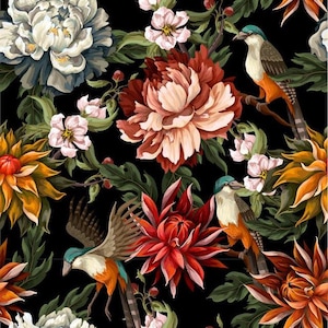 Midnight Garden | A2 Rice Paper | Paper for Decoupage | Dixie Belles & Whistles | 16.5&quot; x 22&quot;