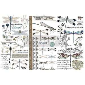 Spring Dragonfly - Redesign with Prima Mini Decor Transfer 6" x 12"