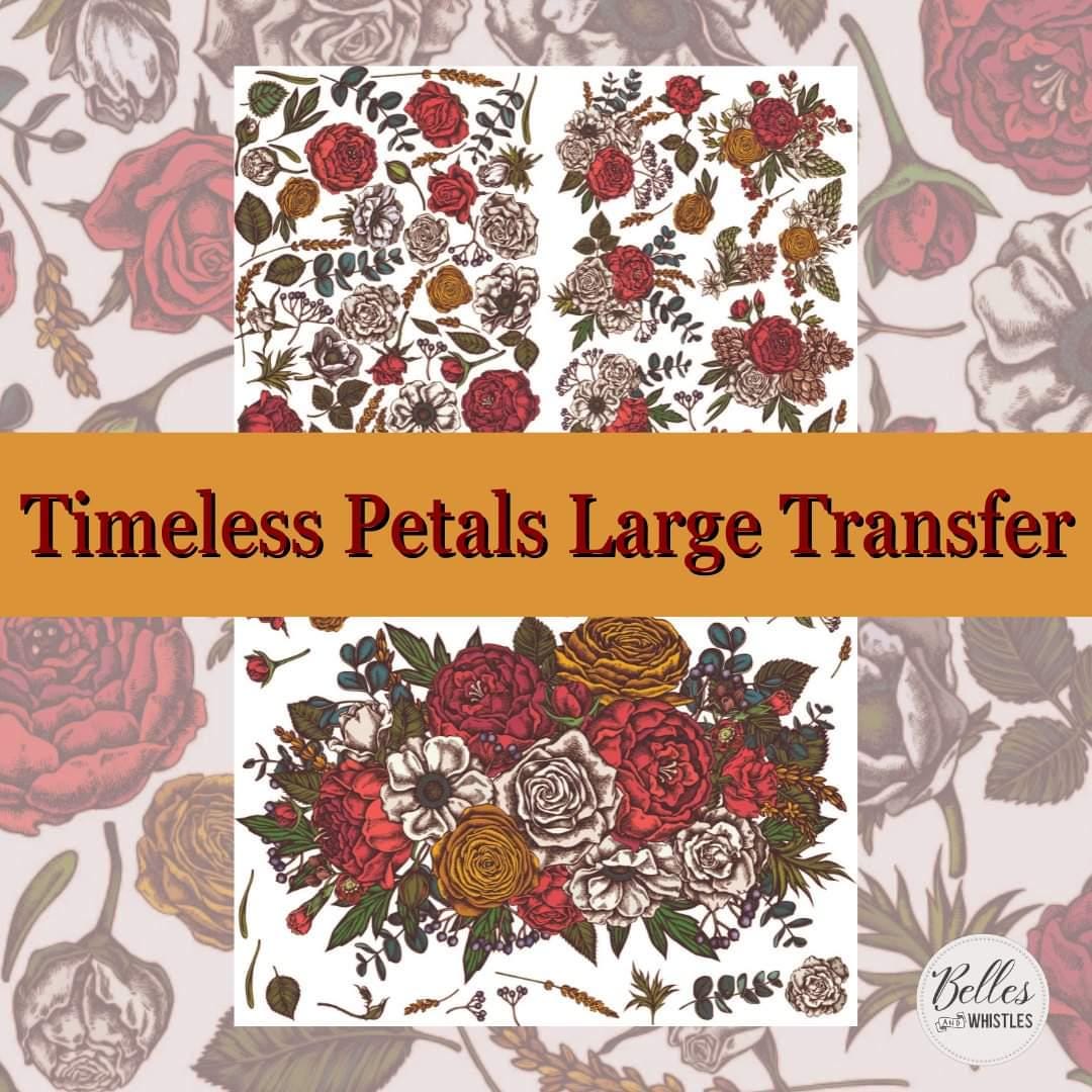 SHIPS SATURDAY 9/13 Timeless Petals | Floral Rub on Furniture Transfer ...