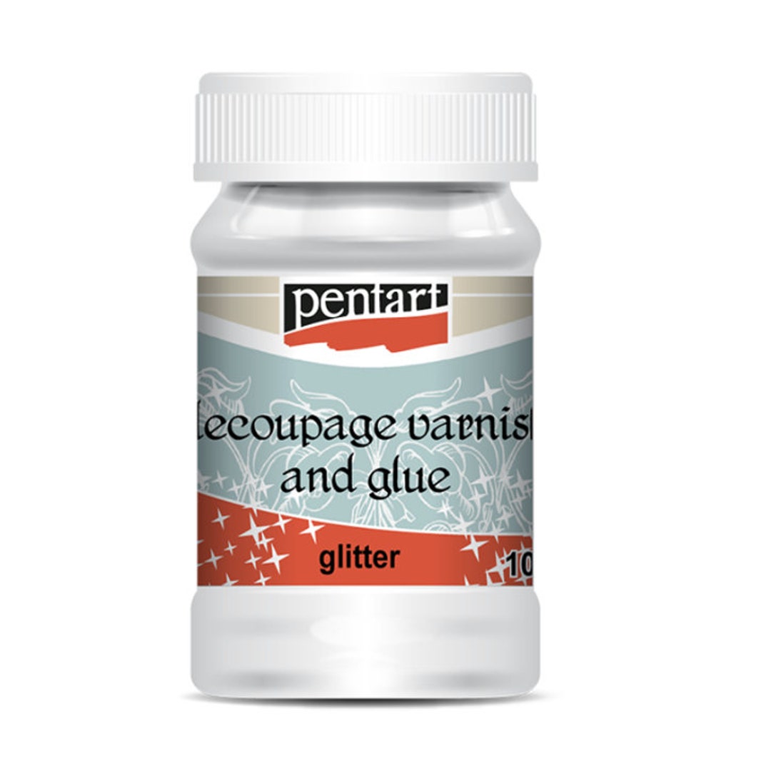 Glitter Decoupage Glue 100ml Pentart Glue for Decoupage Etsy