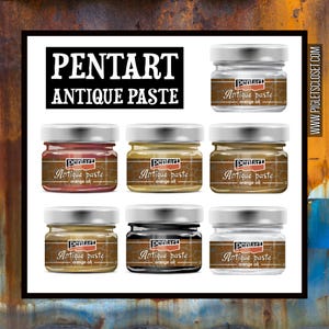 Antique Paste | Pentart | For Decoupage, Mixed Media, Furniture | 20 ml | 7 Colors. You choose