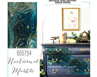 Nocturnal Marble | Décor Decoupage Tissue | Redesign with Prima 19"x30" Mulberry Decoupage