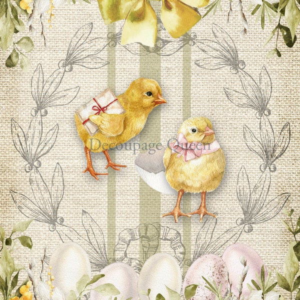 Easter Chick Grainsack | A3 or A4 Rice Paper | Paper for Decoupage | Decoupage Queen