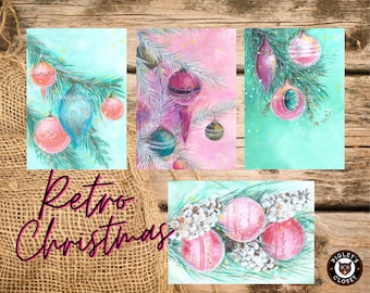 Retro Christmas Bundle | Rice Paper | Decoupage Queen A3 / A4 | Holiday Decoupage Paper