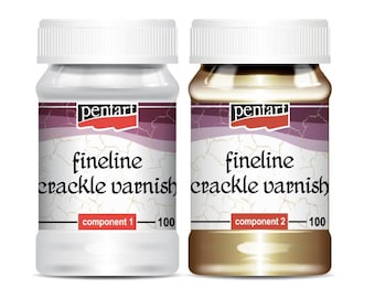 Fineline Crackle Varnish Set | Pentart | Mixed Media Crackle Set