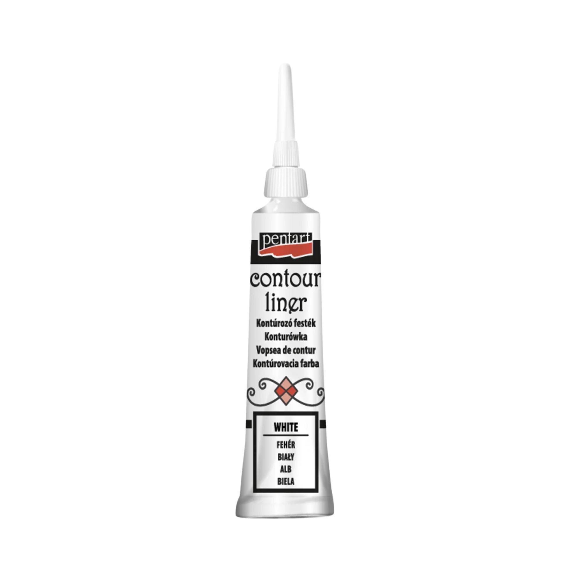 White | 20ml Contour Liner | Paint Accent for Mixed Media | Pentart - Etsy