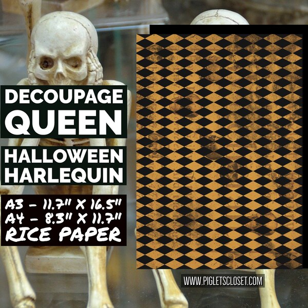 Harlequin Decoupage Papers Paper Etsy