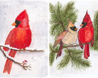 Cardinals | Rice Paper | Decoupage Queen A3 / A4 | Holiday Decoupage Paper
