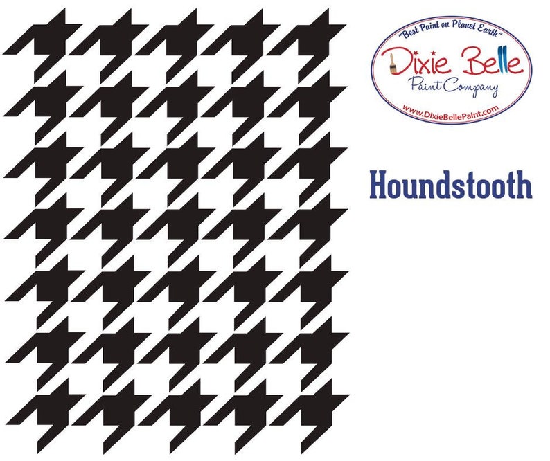 Dixie Belle Houndstooth 16 X 20 10mil Stencil Etsy