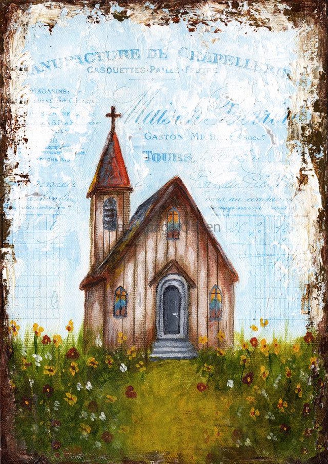 The Wedding Chapel A3 or A4 Rice Paper Paper for Decoupage Decoupage ...