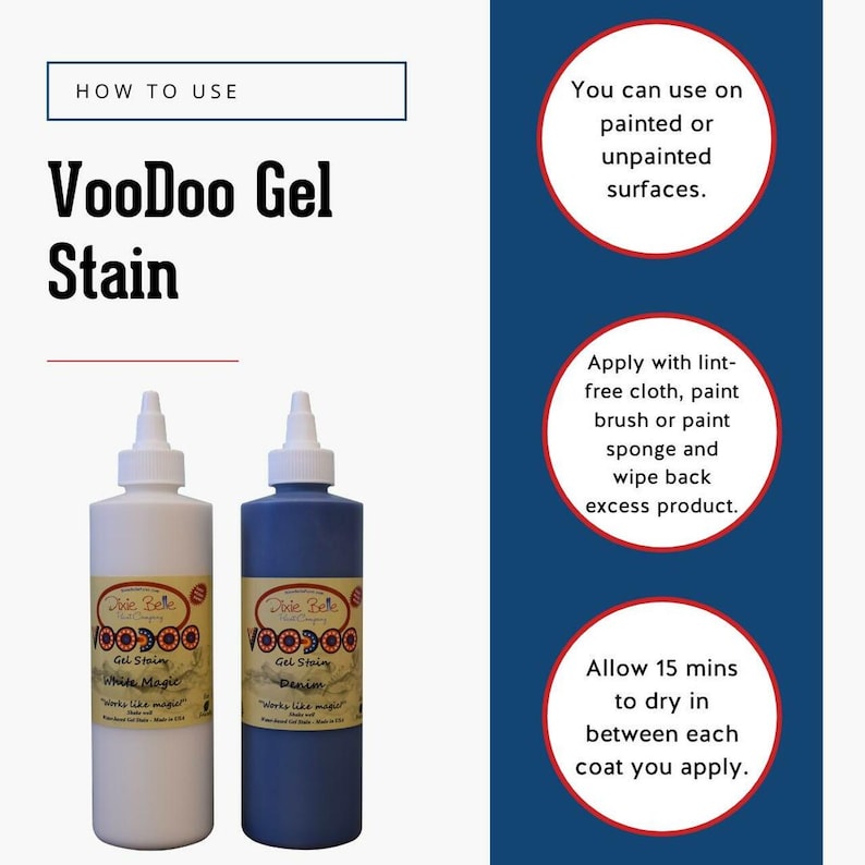 Au Naturel (Natural) Voodoo Gel Stain, Dixie Belle Paint, Water Based Stain, Wood Stain, Natural Finish, Natural Stain, Dixie Belle