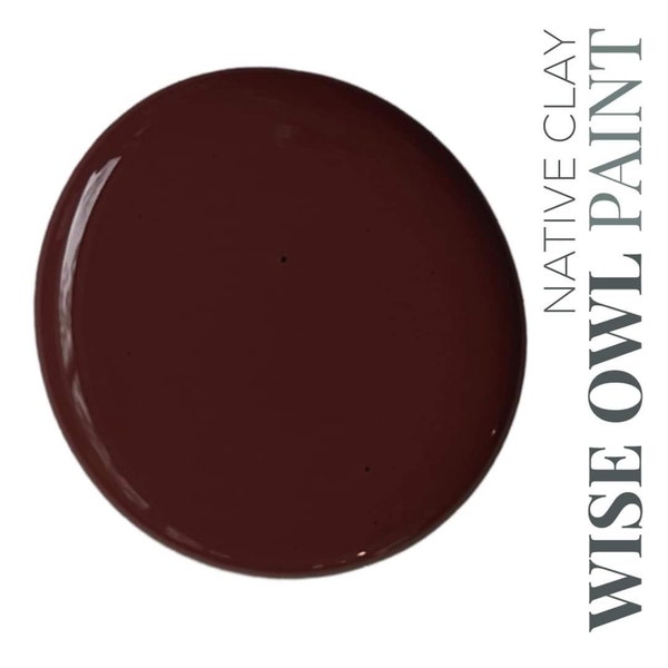 Native Clay | Chalk Synthesis Paint | Wise Owl Paint - Furniture Cabinet Paint, Dark Red Paint