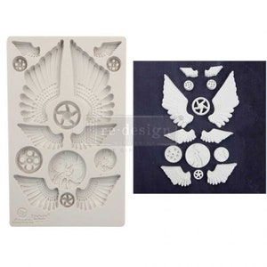 Cogs & Wings | 5&quot; x 8&quot; Silicone Decor Mould | Finnabair by Prima  | Steampunk