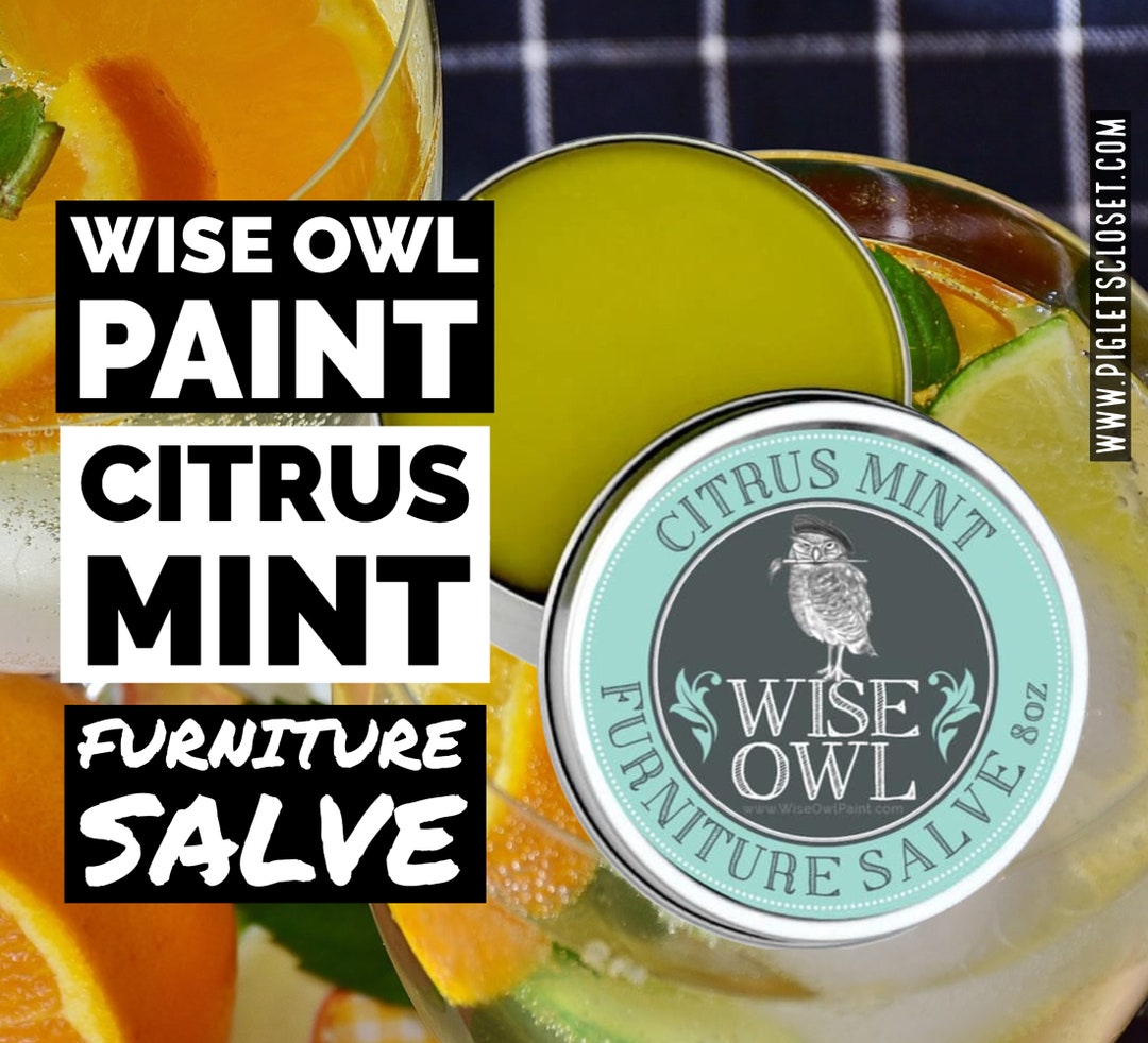 Citrus Mint Wood Salve Wise Owl Paint, Wise Owl Salve, Wood Restore