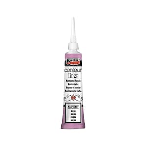 May include: A tube of Pentart contour liner in raspberry color. The tube has a white nozzle and a label with the text "contour liner" and "raspberry". The product is designed for outlining and decorative purposes.