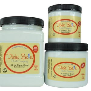 Satin Finish Clear Coat | Dixie Belle Paint Co. | Clearcoat, Finishing Coat, Chalk Paint Clear Coat