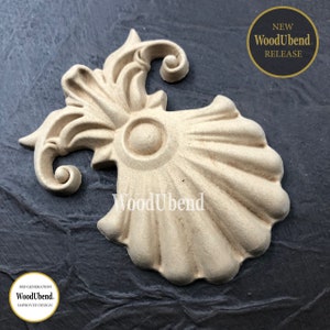 Shell Plume #6029 | Heat Bendable Appliqués | WoodUbend Mouldings