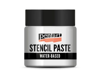 Plata / Pasta para plantillas 50 ml / Pentart / Pintura de acento para plantillas y manualidades