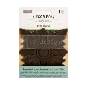 SHIPS SATURDAY 9/13 Deco Accent 4&quot; | Decor Poly Bendable Casting | Redesign with Prima | Furniture Applique Accent