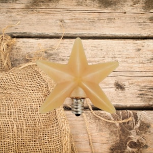 Cream Star Large 3" Silicone Topper Night Light Bulb Replaceable| Vickie Jeans | Hand Dipped in Wisconsin