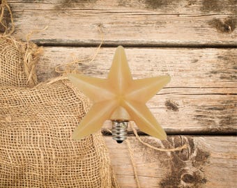Cream Star Large 3" Silicone Topper Night Light Bulb Replaceable| Vickie Jeans | Hand Dipped in Wisconsin
