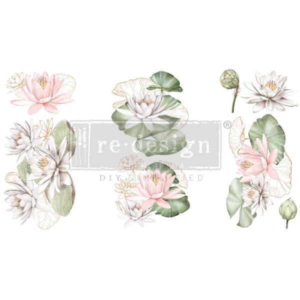 Water Lilies | Mini Decor Transfers | Redesign with Prima, Furniture Transfer, Rub On Transfer