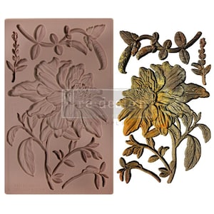 Cerulean Blooms | 5&quot; x 8&quot; Silicone Décor Mould | Redesign with Prima, Botanical Floral