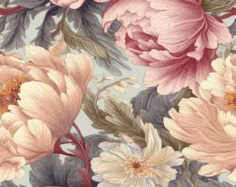 Peaceful Peonies | A1 Rice Paper | Paper for Decoupage | Dixie Belles & Whistles, Pink Soft Floral