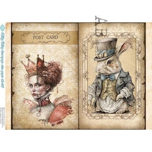 Off With Her Head! | A4 Rice Paper | 8.3&quot; x 11.7&quot; Paper for Decoupage | AB Studios | Alice in Wonderland