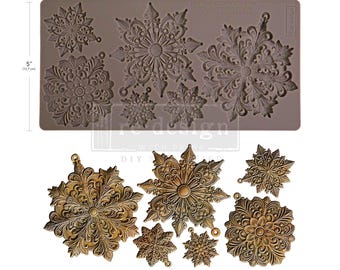 Frosted Snowflake | Décor Mould | Silicone Craft Mould | Redesign with Prima | Christmas