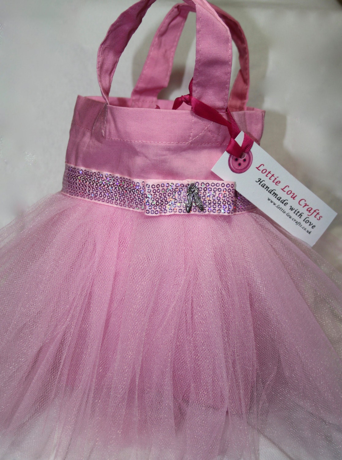 Ballet Pink Tutu Bag With Ballet Shoe Embellishment - Etsy UK