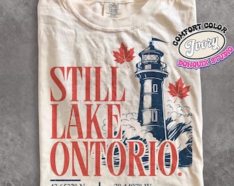 Still Lake Ontorio Comfort Color Shirt, Vintage Outdoor Activity Summer T-shirt, Retro Adventure Travel Tee, Lake Life Gift