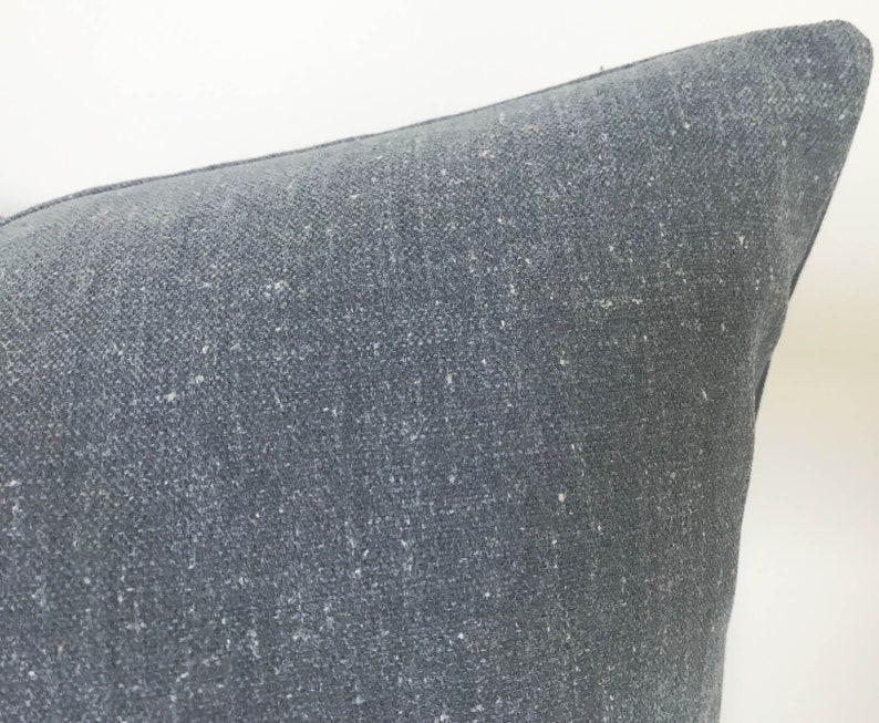 Solid blue cushion case for sofa couch or bed Cover for 20x20 insert Blue decorative throw pillow cover with zipper Toss pillow