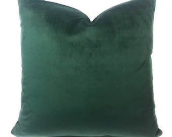 Green velvet holiday pillow cover: Christmas Cover