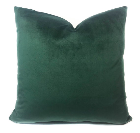 Green Velvet Decorative Throw Pillow Cover With Zipper Velvet | Etsy