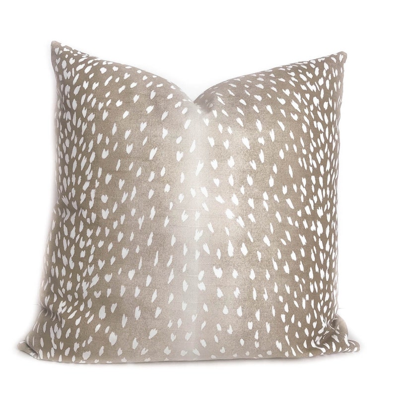 Vern Yip Antelope Print Pillow Cover in Beige With Zipper Etsy