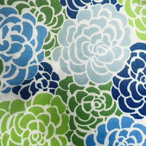 Outdoor green blue decorative throw pillow cover with zipper, Outdoor floral cushion case, Outdoor toss pillow cover, 13 sizes available