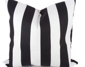 Outdoor pillow covers, 18x18, 20x20, Outdoor throw pillows, Outdoor pillows, Black and white stripe pillow cover, Outdoor cushions