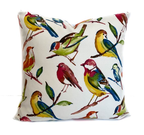 Outdoor Bird Decorative Throw Pillow Cover With Zipper Etsy
