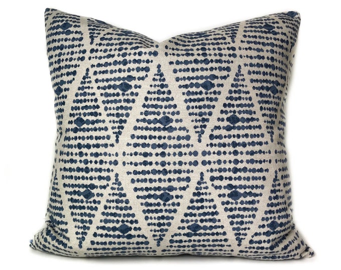 Outdoor Throw Pillow Cover With Zipper, Blue OUTDOOR Patio Cushion in