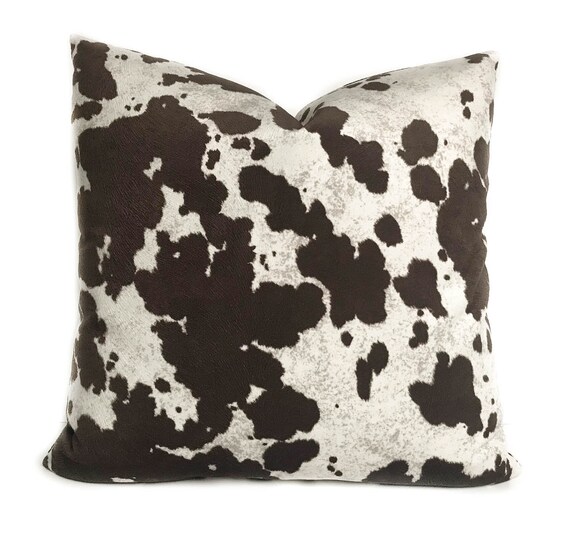 Cow print decorative throw pillow cover White Cow Print Throw Pillow Case