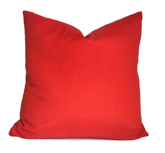 Outdoor pillow Red pillow cover Outdoor throw pillow Etsy