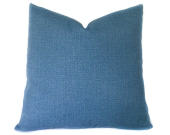 Blue Outdoor Pillow Cover: Water-Repellent Patio Cushion Case