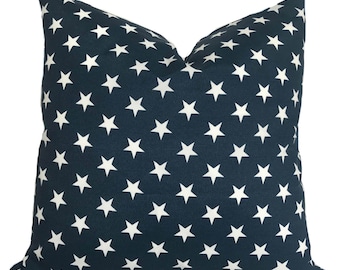 Outdoor Star Pillow Cover: Navy Blue Patriotic Cushion Case