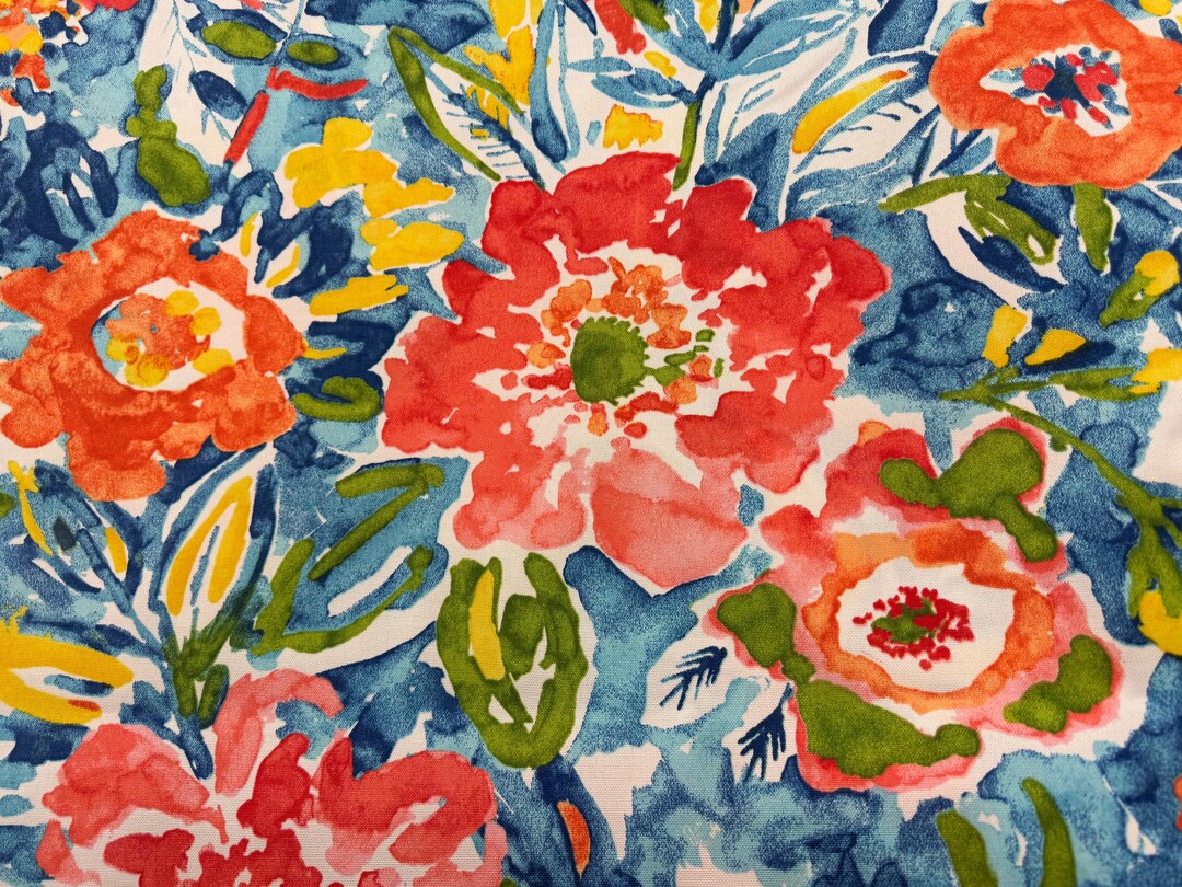 Outdoor Floral Decorative Throw Pillow Cover With Zipper, Red