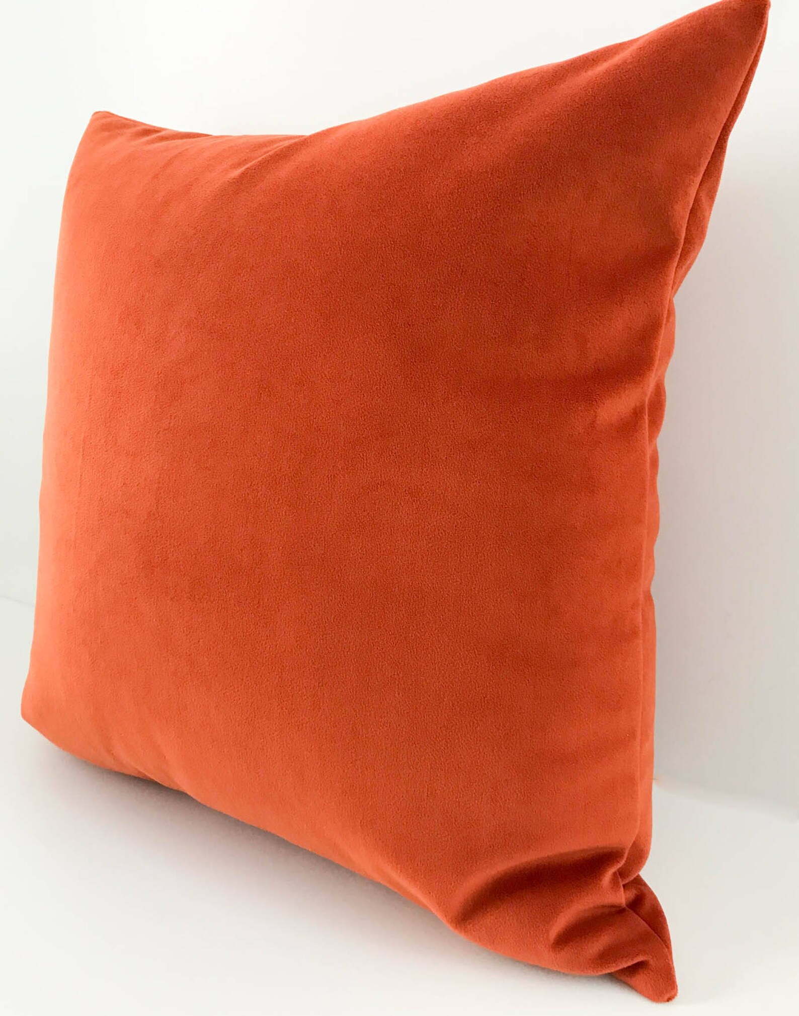 Orange Velvet Throw Pillow Cover With Zipper Velvet Cushion Etsy