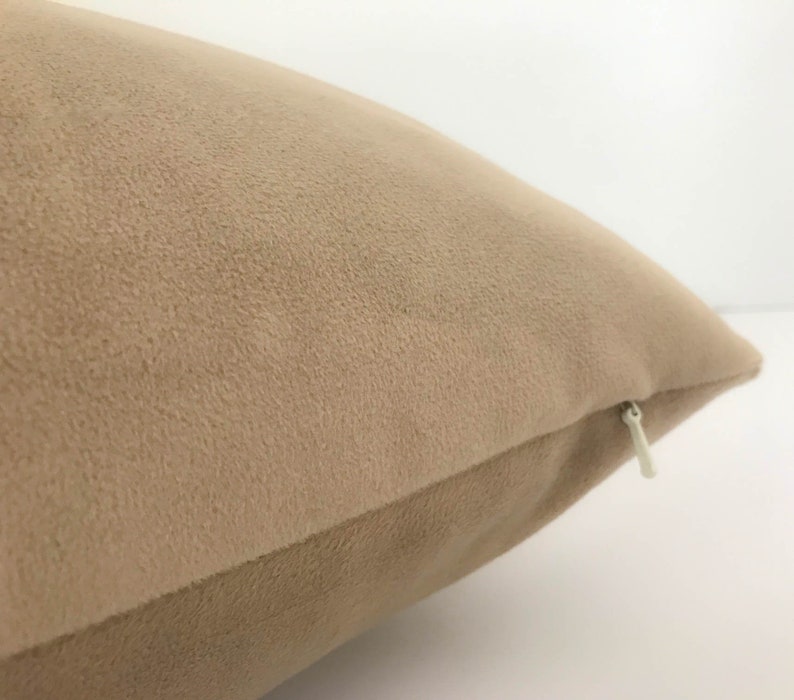 Khaki Velvet Decorative Throw Pillow Cover With Zipper Velvet Etsy